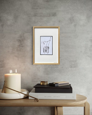 Framed Line Drawing "Virginia Creeper"