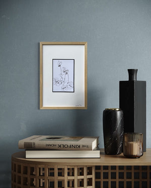 Framed Line Drawing "Cyclamen"