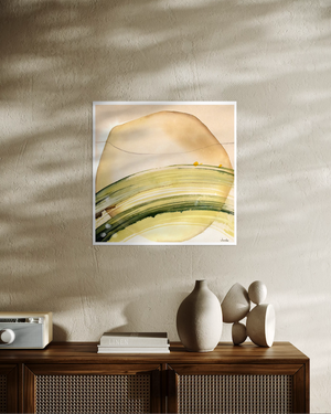 Fine Art Print of "In the Garden of the Little Hidden Barn" Abstract Painting