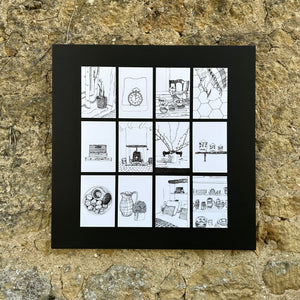Fine Art Print of "Inside the Little Hidden Barn" Drawing Collection