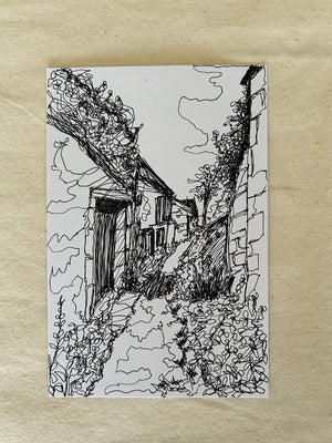 Dessins au trait unique Hydrangea et Chemin de campagne, 365 Jours de Dessin