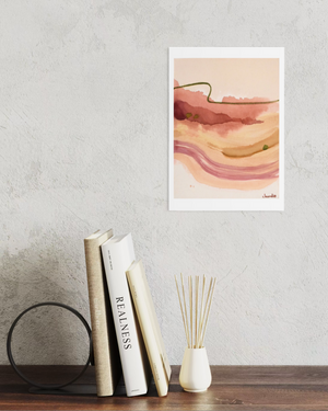 Fine Art Print of "Heirloom Roses" Abstract Painting